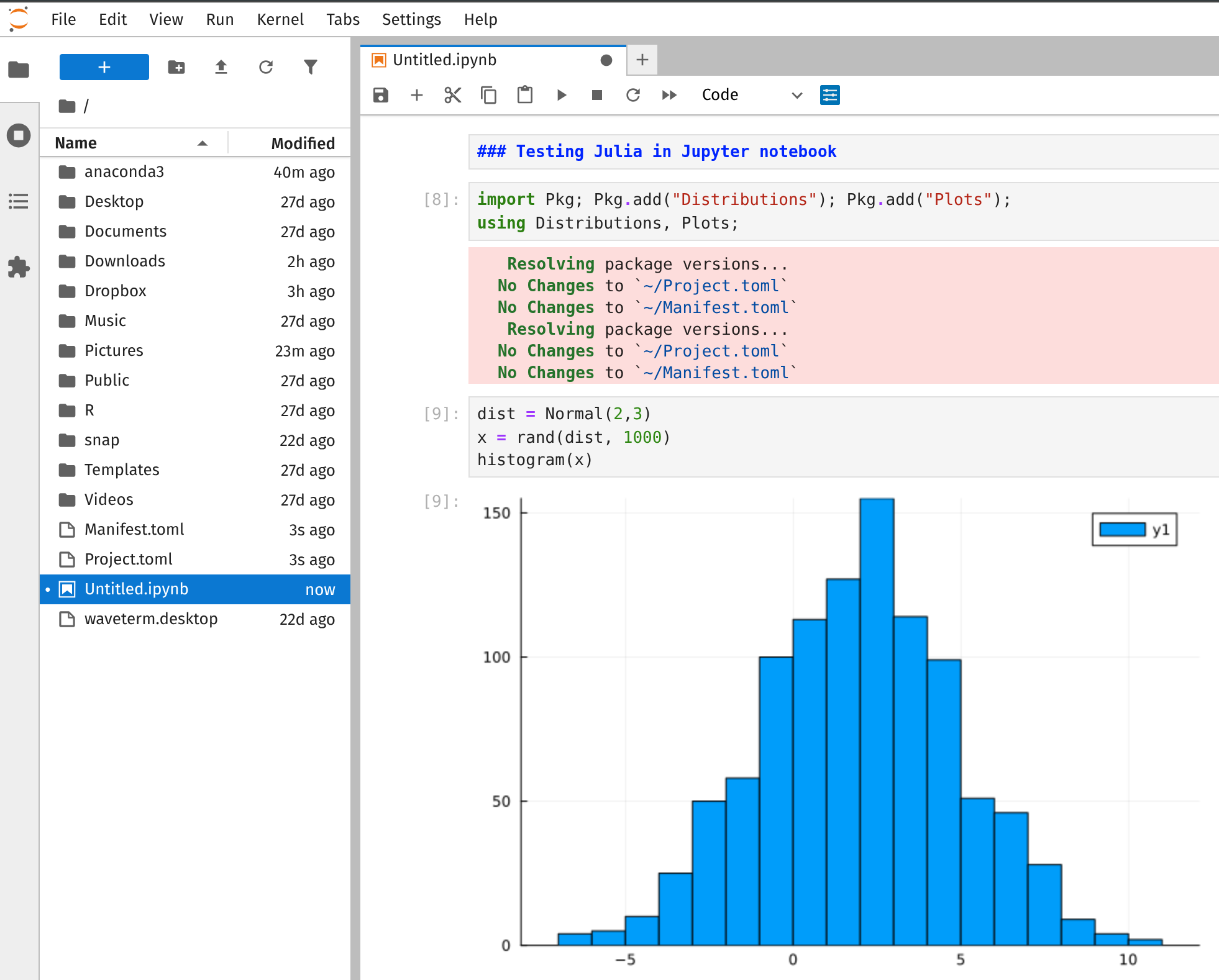 Jupyter screenshot